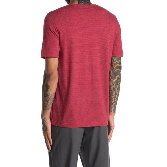 Travis Mathew Trumbull V-neck T-shirt Heather Red Mens Size Large - Picture 2 of 8